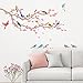 DECOWALL DWL-2009 Oiseaux de jardin et fleur de cerisier Autocollants Muraux Mural Stickers Chambre Enfants Garderie Salon wall adhsif maison dcalcomanies