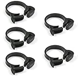 MroMax Double Snap Grip Nylon Hose Clamps-28.2mm-31.1mm/1.11'-1.22' Adjustable Ratcheting Hose Clamp for Connecting, Fastening, Sealing Hoses and Other Tubular Objects Black 5Pcs