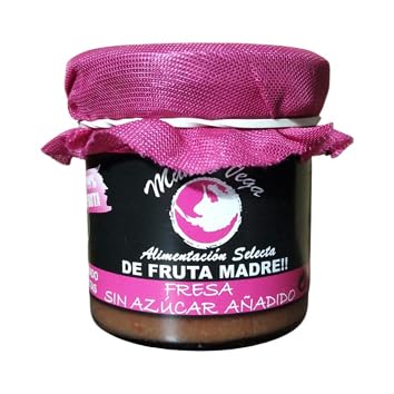 Mermelada de FRUTA MADRE 165gr Mundo Vega Artesana FRESA SIN AZÚCAR AÑADIDO (Pack 3 uds)