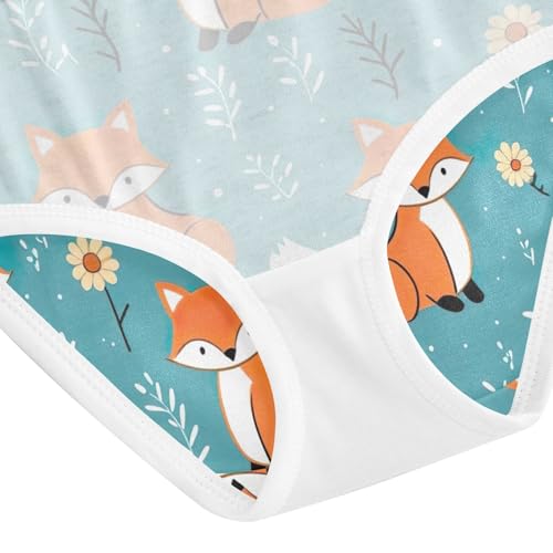 Cute Foxes Kids Underwear, Toddler Briefs, Girls Underwear Cotton, 2–8 Years4