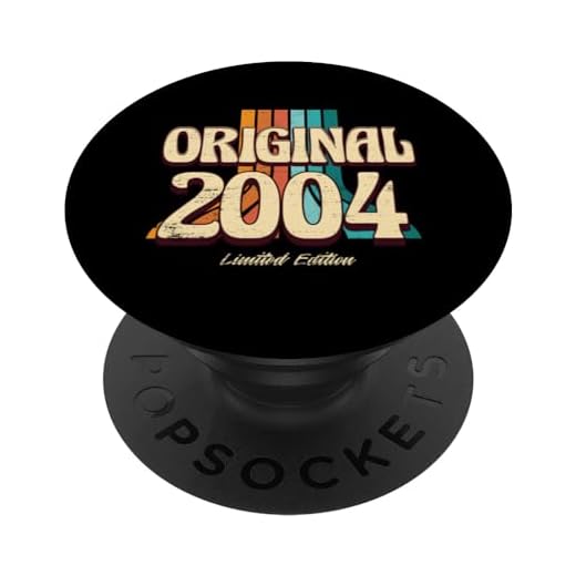2004 Vintage Cumpleaños Retro Edición Limitada Hombres Mujer PopSockets PopGrip Intercambiable