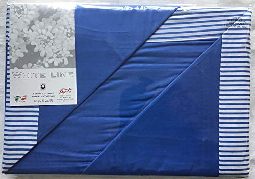 Funda nórdica de matrimonio de algodón azul Bluette Muro Cogal Italia 4