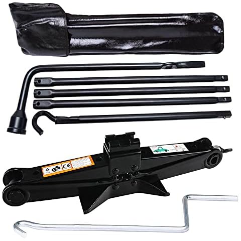 AUTOFU Spare Tire Repair Tools Wrench and Scissor Jacks 2 Ton Fits 2002 to 2015 Dodge Ram 1500 Wheel Replacement Kit Lug Set with Bags Cover