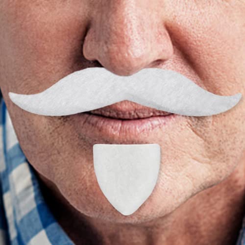 KICNIC 60 Pcs Fake Mustaches Self Adhesive (20 Designs) Novelty Hairy Beard Costume Facial Hair for Party Supplies Decorations, Suitable for All Ages Multicolored