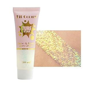 GL-Turelifes Holographic Body Glitter, Chameleon Face Glitter Mermaid Liquid Eyeshadow Fine Glitter for Body, Face, Hair, Halloween Wedding Festival Glitter Sparkling 1.06oz (#01 White)