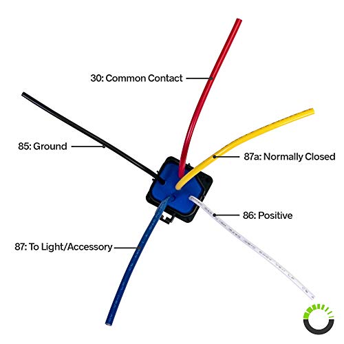 image for ONLINE LED STORE 1 Pack 5-Pin 12V Bosch Style Waterproof Relay Kit [Ha