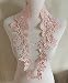 1 Pair Embroidery Applique Wedding Lace Floral Motif Sewing Trims Decoration (Pink)