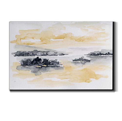 WEXFORD HOME Landscape Wall Art Premium Gallery Wrapped Canvas Abstract Ocean Forest Modern Artwork Decoration for Living Room Kitchen Bathroom Office, Ready to Hang
