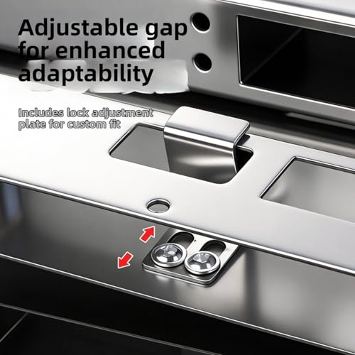 Caja de bloqueo para puerta inteligente: placa de golpe ajustable de acero inoxidable 304 7