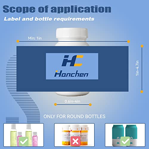 Hanchen Manual Round Bottle Labeling Machine With Press Handle, Adjustable Bottle Labeler Label Applicator Machine For Vial Light Small Bottles 20-40Pcs/Min #TOP5