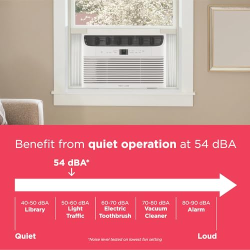 Frigidaire 8,000 BTU Window Air Conditioner with Remote Control, Cools Up to 350 Sq. Ft., Quiet Operation, Eco Mode, 3 Fan Speeds, Auto Restart, White by Frigidaire - Image 7