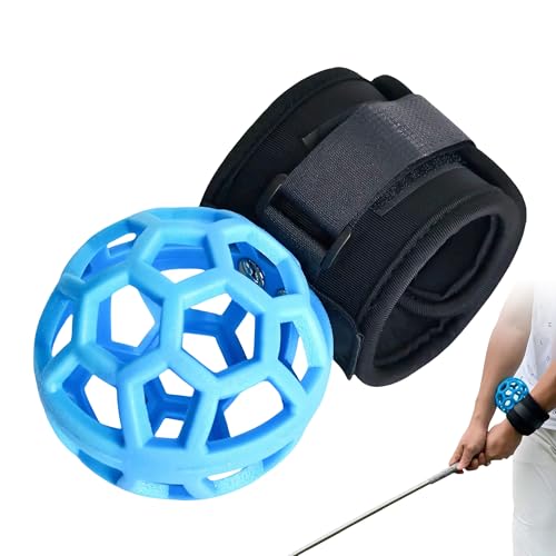 SPOFLY Golf Swing Trainer Ball, Golf Smart Ball, Neoprene Training Aid for Swing Posture & Wrist Control, Adjustable Strap for Indoor/Outdoor Practice, Gift for Beginners & Pros Golfers