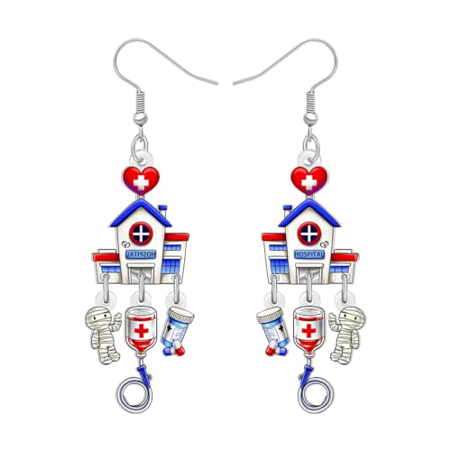 Boucles d'oreilles pour infirmière bijoux fantaisie à porter à l'hôpital
