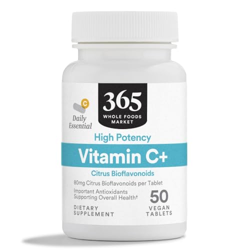365 Vitamin C + Citrus Bioflavonoids, 50 Ct Citrus Antioxidants Value, Vegan