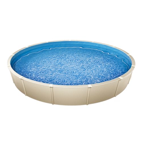 VEVOR Runde Poolfolie, φ550x147 cm, Innenfolie, Ersatzfolie, Innenhülle, Schwimmbadfolie, Folie aus Vinyl in Standardgröße, verschleißfest, für Aufstellpools mit 132 cm Wandhöhe, einfarbig