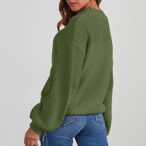 Oversized Sweaters for Women Trendy Knit Crew Neck Sweater Winter Holiday Warm Ladies Long Sleeve Pullover Sweaters3
