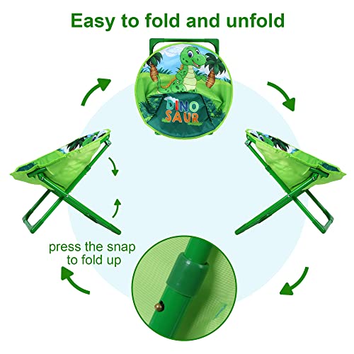 Outplea Kids Camping Chair, Dinosaurs Moon Chair, Foldable Small Camping Chair For Outdoor Beach Travel Patio #TOP4