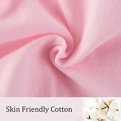 Girls Sports Bra Unpadded Crop Top Cotton Pack of 4, Grey, Black, White and Pink4