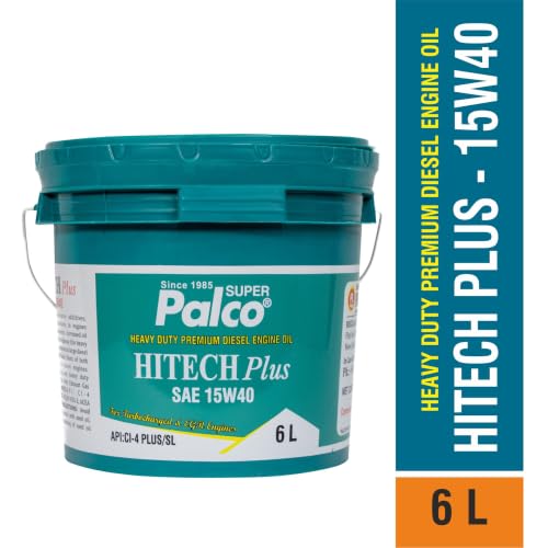 Image of PALCO Hitech Plus 15W40 Diesel Engine Oil 6 Litre for Heavy Duty Cars, Commercial Vehicles & Turbocharged Diesel Engines, EGR Compatible