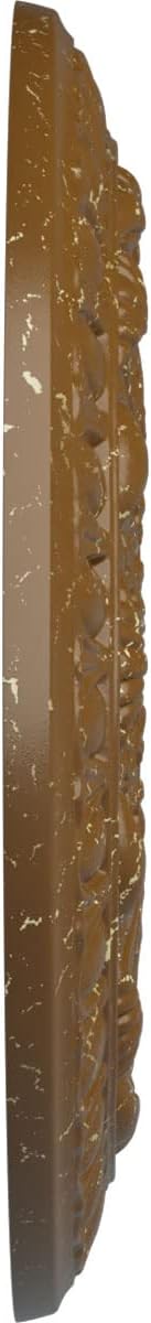 15 3/4"OD x 1 1/2"P Colton Ceiling Medallion (Fits Canopies up to 4 3/4"), Hand-Painted Smokey Topaz Crackle