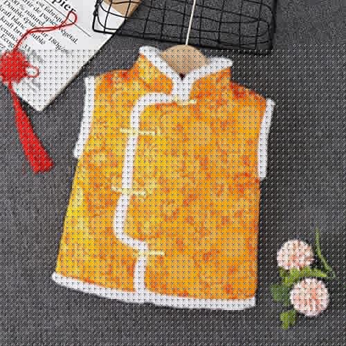 Toddler Kids Fleece Vest Coat Chinese Calendar New Year Sleeveless Traditional Tang Suit Linking Children's Padded Coat3