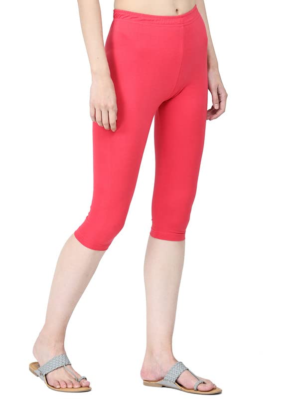 Image of Robinbosky Premium Stretchable Cotton Capri Legging for Women | Suitable for Formal wear & Casual wear | High-End Elastic Makes. The Leggings Squat Proof and Durable for Travel, Yoga, & Workout.