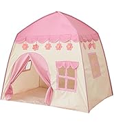LOL-FUN 子供テント 室内 キッズテント キッズテント お城 知育玩具 おままごと 隠れん坊ゲーム 遊び小屋 2色, ピンク