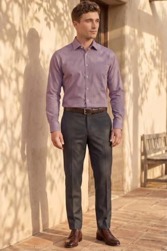 Image of Louis Philippe Men's Slim Fit Easy to Iron Everyday wear Premium Cotton Full Sleeve Checks Formal Shirt