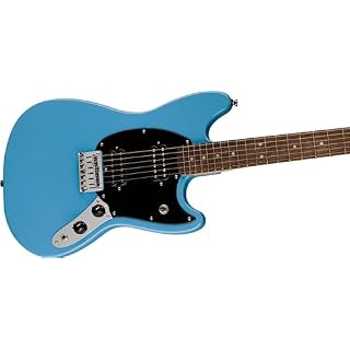 Squier Sonic Mustang HH IL California Blue – Guitare Électrique - Les Beatles, Paul McCartney, John Lennon, RIngo Starr, George Harrison Squier Sonic Mustang HH IL California Blue - Guitare Électrique – Image 4