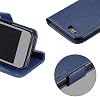 Funda de libro con soporte retro, tapa de cuero, silicona TPU, color azul oscuro, para Unihertz 8849 Tank Mini 1 de 4.3 pulgadas, tipo cartera 6