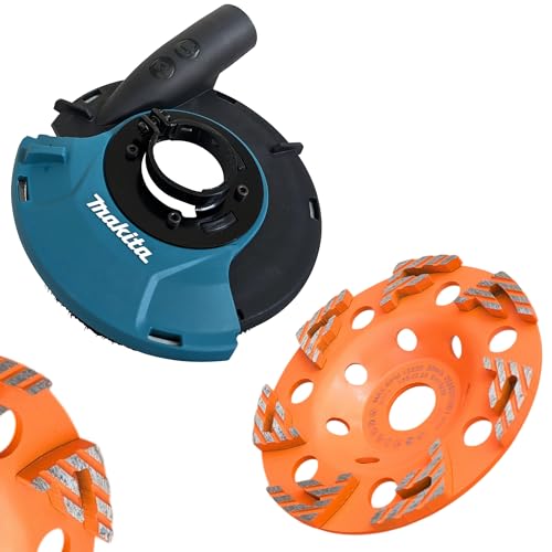 Makita Absaughaube Ø 125 mm inklusive Schleifteller zum Schleifen von Beton und Estrich
