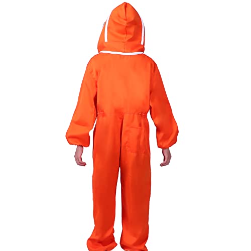 Fato de Abelha Com Zíper Laranja Equipamento de Uma Peça Fato Espacial Cothes Apicultor Fato de Prot