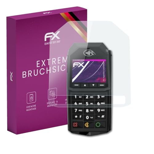 atfolix plastic glass protective film compatible with ingenico lane3000 9h hybrid-glass fx screen protector