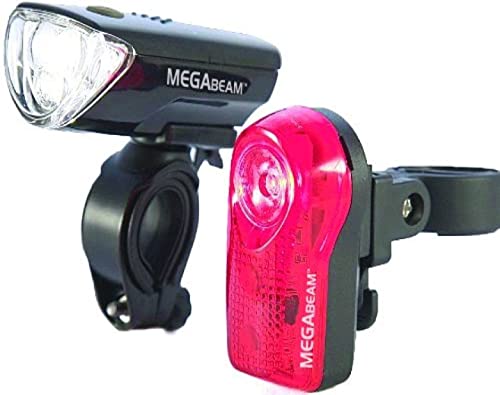 Sport Direct™ Bike 0.5W MegaBeamTM LED Light Set 5 Diode LED Front Lamp & 3 Diode Rear *SEE 360 VIDEO* CE Approved