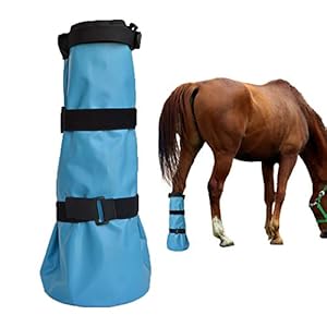 yeezo Easy Use Hoof Soaking Boot for Horse Soaker Bag Equine Soaking Boot Hooves Care Treatment Bucket Soaker Sack with EVA Pad and 2 Elastic Bands