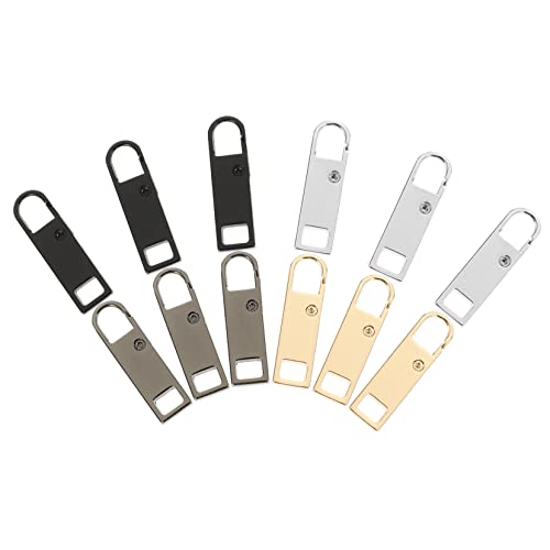 TEHAUX 16Pcs Zíper Pull Tab Etiquetas De Metal Acessórios De Mochila Acessórios Jaqueta Zíper Puxar