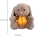 FOTN Breathing Stuffed Animal,Portable Plush Baby Toy,Soothing Breathing Stuffed Animal for Anxiety Adults and Kids, Breathing Lights and Sound Machine with Realistic Breathing (Rabbit)