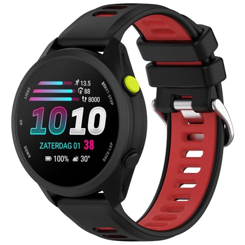�Ή� Garmin Forerunner 70 / 170 / 170 Music �����o���h �V���R�� �f���A���J���[ ���F�W�J �_�炩�� �X�|�[�c�����x���g (�u���b�N�E���b�h)