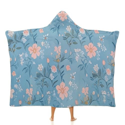 Couverture à capuche portable contre le froid en peluche