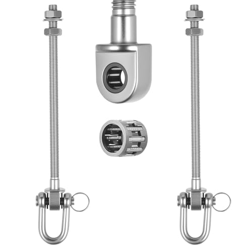 2 Pz Ganci per Fissare Altalena con Cuscinetti, 235 mm 180° Ganci da Soffitto per Altalena in Acciaio Inox, M10 Bulloni Gancio di Montaggio Girevole per Poltrona Sospesa Sacco da Boxe da Yoga