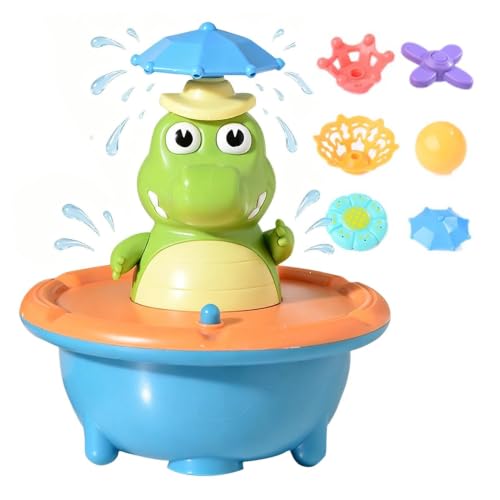 Jouet de bain crocodile lumineux et arroseur d'eau pour l'éveil des enfants