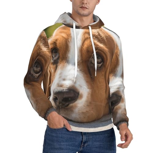 Sweat Basset Hound homme fini les pulls rêches optez pour ce polyester doux avec poche