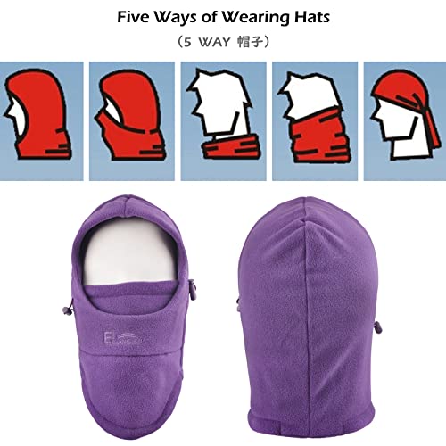 Image of TRIWONDER Kids Winter Hats Balaclava Ski Mask for Boys Girls Toddlers Windproof Adjustable Cold Weather Face Mask Neck Warmer