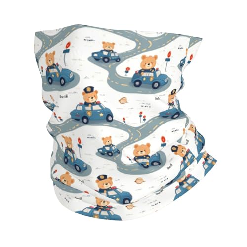 TZTTZT Neck Gaiters for Men Women - Cute Bear Car Cartoon Print Head Scarf Balaclava Face Neck Scarf Mask Cover Bandana