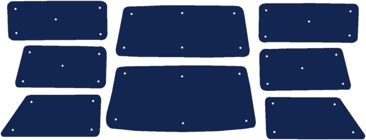 Window Blind Kit to Fit Volkswagen T25 (1979-1991) Full Set Reversible and Thermal with Navy Lining