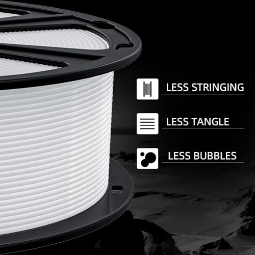 Image of Geeetech PETG Filament 1.75mm, 2kg (4.4lbs) / 2 Pack Upgraded High-Toughness 3D Printer Filament - ±0.02mm Accuracy, Neatly Wound Durable, Non-Clogging & Non-Stringing, Fits Most FDM Printers (White)