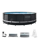 Intex Piscina elevada redonda Ultra XTR Frame 549x132 cm con depuradora (55217)