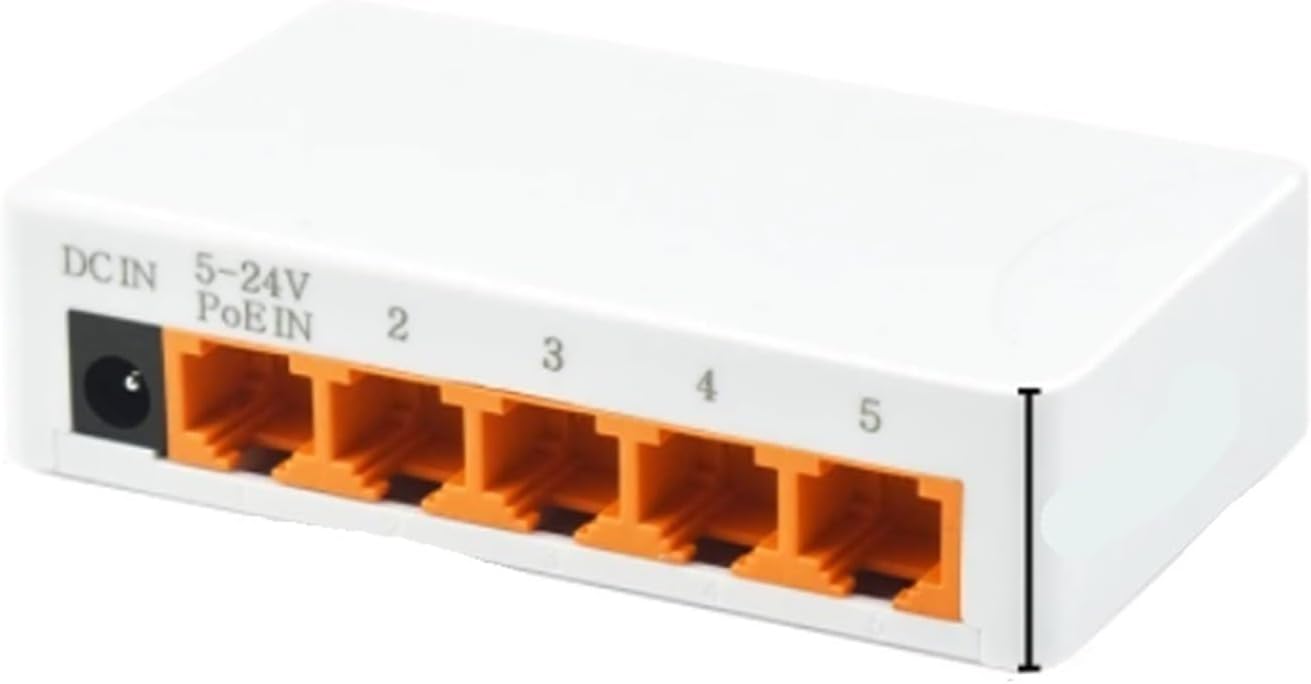 5/8 Port 1000Mbps Switch Ethernet Gigabit High Performance RJ45 Hub Internet Splitter Network Switch Ethernet Smart Switch(White 5ports)