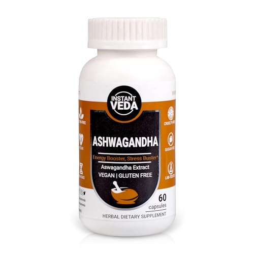Image of Ashwagandha Capsules | 5% Withanolides | 100% Pure Root Extract | Stress Relief, Energy & Immunity Booster, Performance & Recovery Support | For Men & Women | 60 Capsules