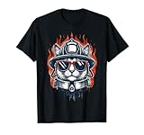 Firefighter Funny Fire Department Cat Fireman